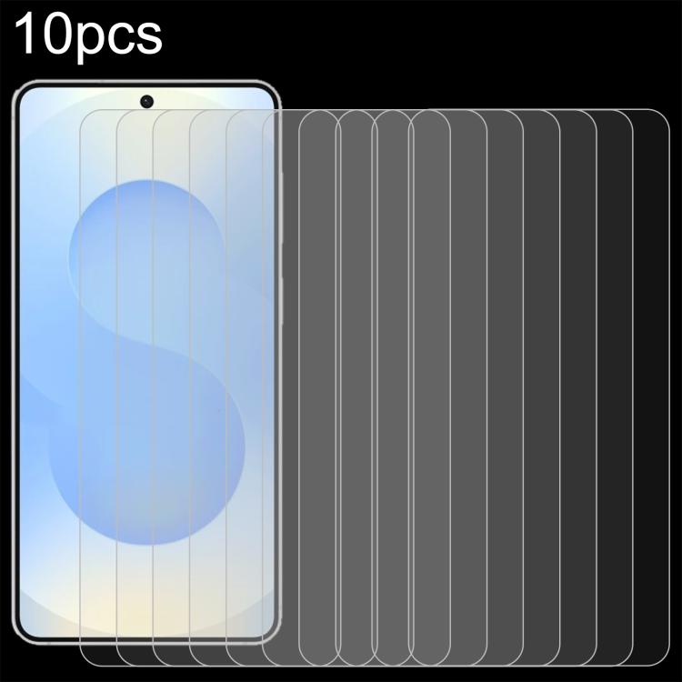 10pcs 0.18mm 9H 2.5D Tempered Glass Film, Support Fingerprint Unlocking, For Samsung Galaxy S26+ 5G, For Samsung Galaxy S26 Edge 5G, For Samsung Galaxy S26 Ultra 5G, For Samsung Galaxy S26 5G, For Samsung Galaxy S25 Edge 5G, For Samsung Galaxy S25 5G  ...