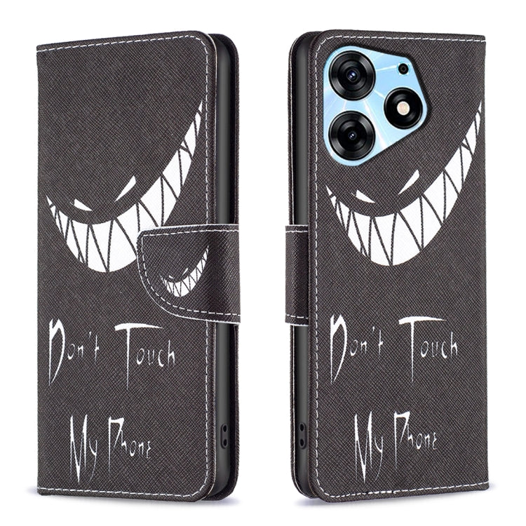 Colored Drawing Pattern Leather Phone Case, For Tecno Spark 10 Pro