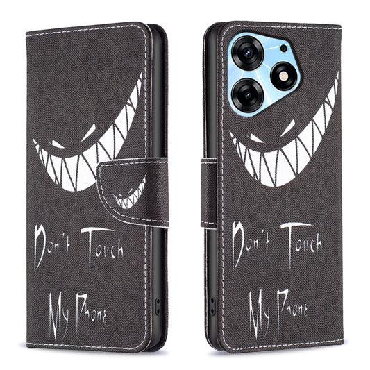 Colored Drawing Pattern Leather Phone Case, For Tecno Spark 10 Pro