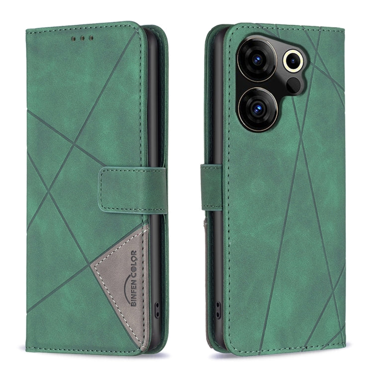 Magnetic Buckle Rhombus Texture Leather Phone Case, For Tecno Spark 20, For Tecno Pova 5 Pro 5G, For Tecno Pova Neo 3, For Tecno Pova 5, For Tecno Camon 20 Premier, For Tecno Camon 20 Pro 5G, For Tecno Camon 20/Camon 20 Pro 4G, For Tecno Spark 10C