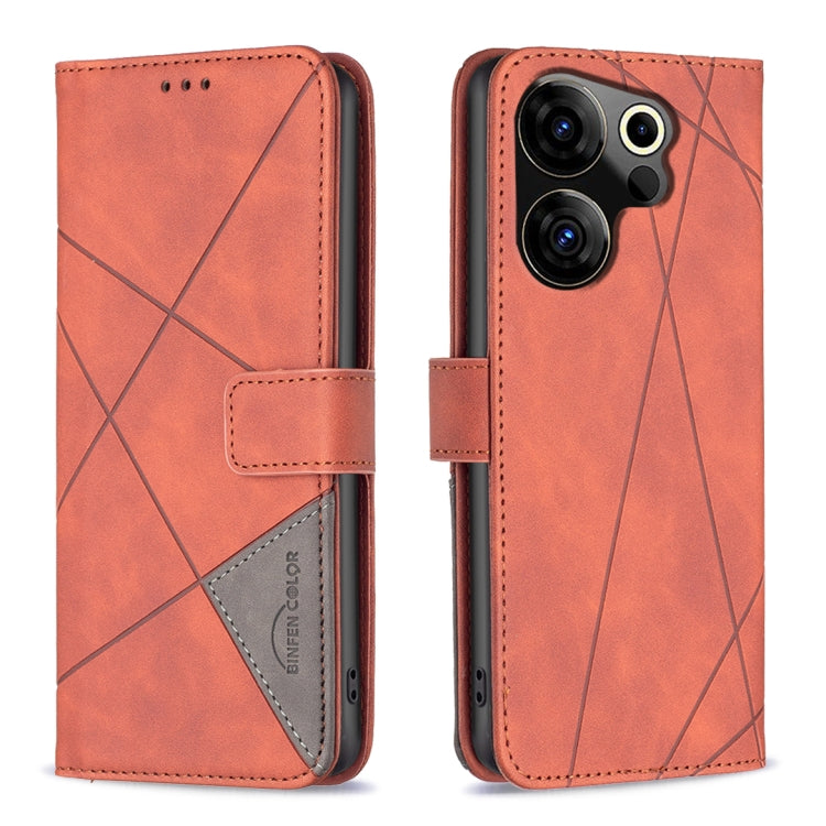 Magnetic Buckle Rhombus Texture Leather Phone Case, For Tecno Spark 20, For Tecno Pova 5 Pro 5G, For Tecno Pova Neo 3, For Tecno Pova 5, For Tecno Camon 20 Premier, For Tecno Camon 20 Pro 5G, For Tecno Camon 20/Camon 20 Pro 4G, For Tecno Spark 10C