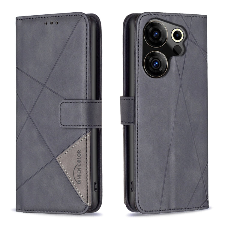 Magnetic Buckle Rhombus Texture Leather Phone Case, For Tecno Spark 20, For Tecno Pova 5 Pro 5G, For Tecno Pova Neo 3, For Tecno Pova 5, For Tecno Camon 20 Premier, For Tecno Camon 20 Pro 5G, For Tecno Camon 20/Camon 20 Pro 4G, For Tecno Spark 10C