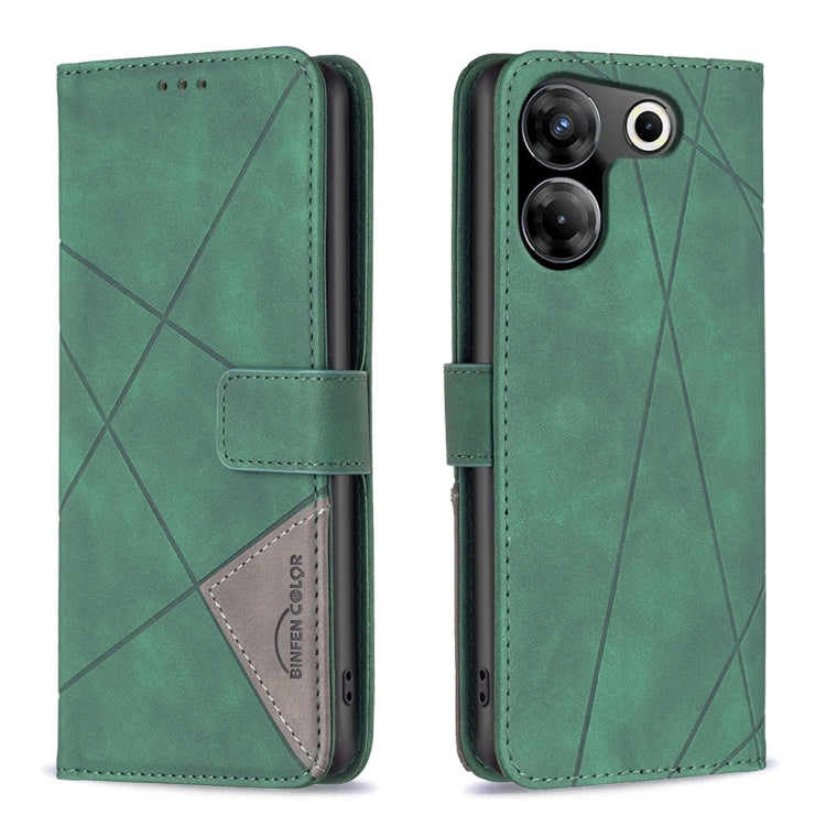 Magnetic Buckle Rhombus Texture Leather Phone Case, For Tecno Spark 20, For Tecno Pova 5 Pro 5G, For Tecno Pova Neo 3, For Tecno Pova 5, For Tecno Camon 20 Premier, For Tecno Camon 20 Pro 5G, For Tecno Camon 20/Camon 20 Pro 4G, For Tecno Spark 10C