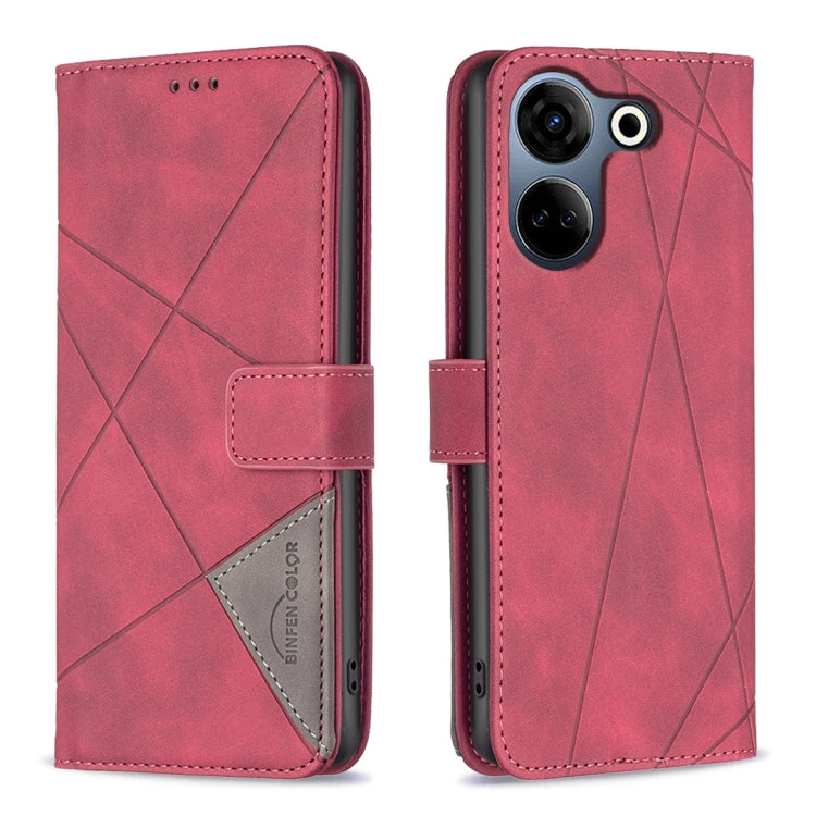 Magnetic Buckle Rhombus Texture Leather Phone Case, For Tecno Spark 20, For Tecno Pova 5 Pro 5G, For Tecno Pova Neo 3, For Tecno Pova 5, For Tecno Camon 20 Premier, For Tecno Camon 20 Pro 5G, For Tecno Camon 20/Camon 20 Pro 4G, For Tecno Spark 10C