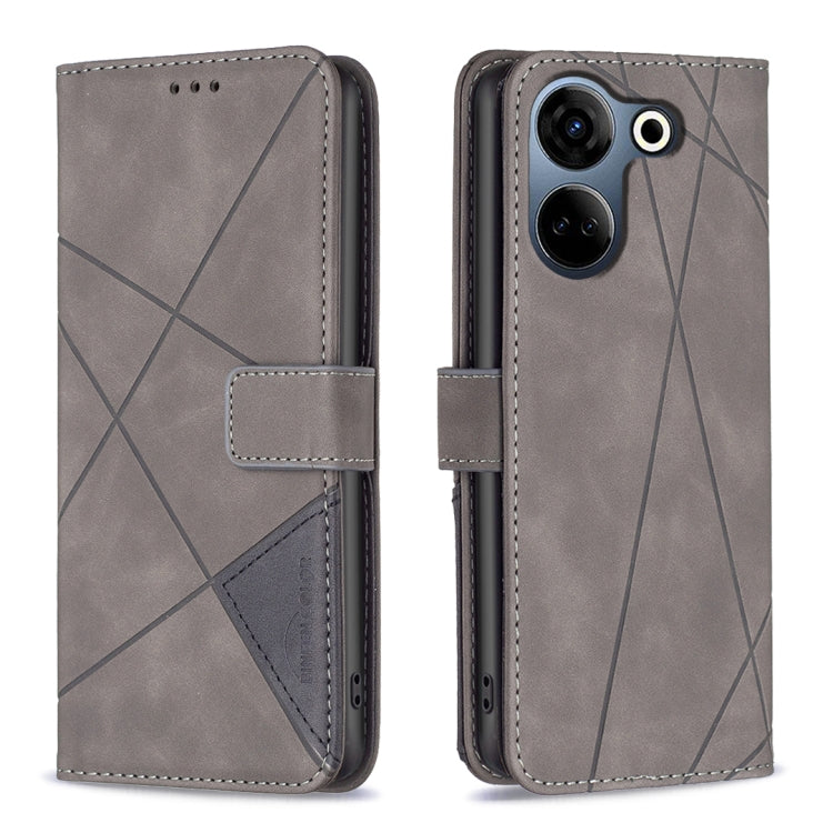 Magnetic Buckle Rhombus Texture Leather Phone Case, For Tecno Spark 20, For Tecno Pova 5 Pro 5G, For Tecno Pova Neo 3, For Tecno Pova 5, For Tecno Camon 20 Premier, For Tecno Camon 20 Pro 5G, For Tecno Camon 20/Camon 20 Pro 4G, For Tecno Spark 10C