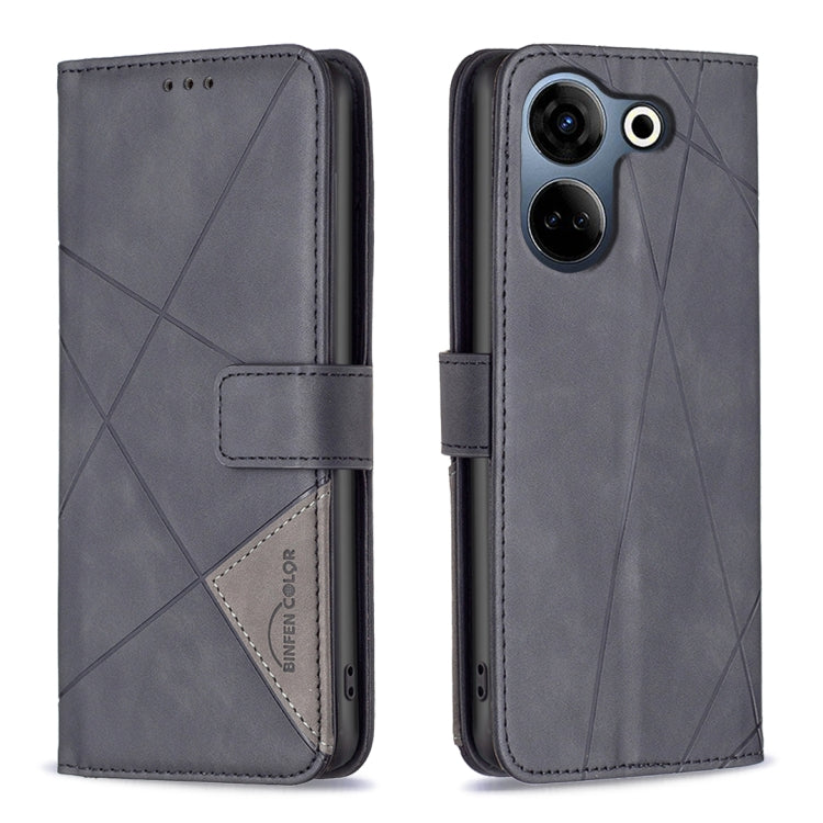 Magnetic Buckle Rhombus Texture Leather Phone Case, For Tecno Spark 20, For Tecno Pova 5 Pro 5G, For Tecno Pova Neo 3, For Tecno Pova 5, For Tecno Camon 20 Premier, For Tecno Camon 20 Pro 5G, For Tecno Camon 20/Camon 20 Pro 4G, For Tecno Spark 10C