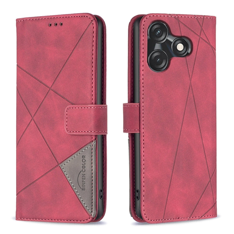 Magnetic Buckle Rhombus Texture Leather Phone Case, For Tecno Spark 20, For Tecno Pova 5 Pro 5G, For Tecno Pova Neo 3, For Tecno Pova 5, For Tecno Camon 20 Premier, For Tecno Camon 20 Pro 5G, For Tecno Camon 20/Camon 20 Pro 4G, For Tecno Spark 10C