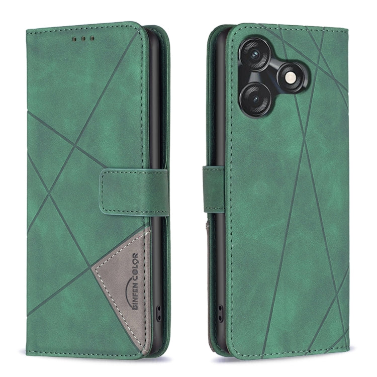Magnetic Buckle Rhombus Texture Leather Phone Case, For Tecno Spark 20, For Tecno Pova 5 Pro 5G, For Tecno Pova Neo 3, For Tecno Pova 5, For Tecno Camon 20 Premier, For Tecno Camon 20 Pro 5G, For Tecno Camon 20/Camon 20 Pro 4G, For Tecno Spark 10C