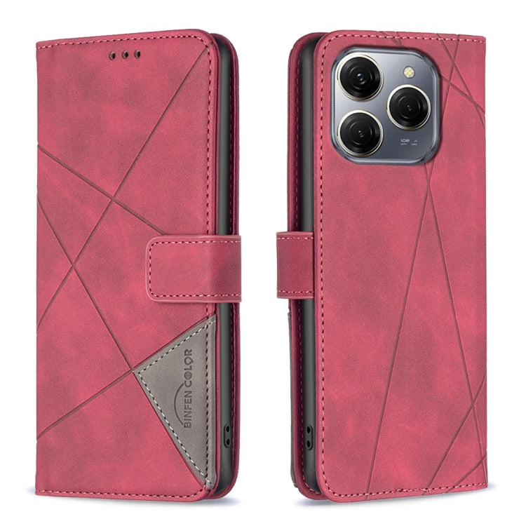 Magnetic Buckle Rhombus Texture Leather Phone Case, For Tecno Spark 30 4G, For Tecno Spark 30C, For Tecno Spark Go 1 / Pop 9, For Tecno Spark 20 Pro 5G, For Tecno Pova 6 Neo, For Tecno Pova 6/6 Pro 5G, For Tecno Camon 30 Premier 5G, For Tecno Spark 20 Pro