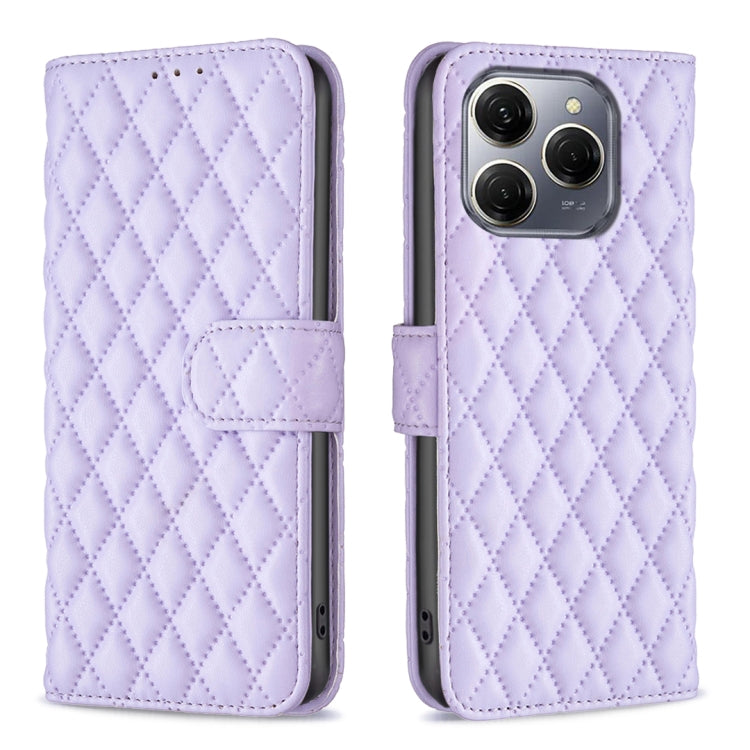 Diamond Lattice Wallet Flip Leather Phone Case, For Tecno Spark 50 5G, For Tecno Pova 7 Pro 5G, For Tecno Pova 7 Ultra 5G, For Tecno Spark 30C, For Tecno Spark Go 1 / Pop 9, For Tecno Spark 20 Pro 5G, For Tecno Pova 6 Neo, For Tecno Pova 6/6 Pro 5G