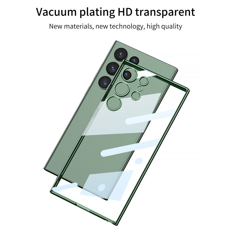 GKK Plating Transparent TPU Phone Case, Without pen, For Samsung Galaxy S24, For Samsung Galaxy S24 Ultra, For Samsung Galaxy S24+