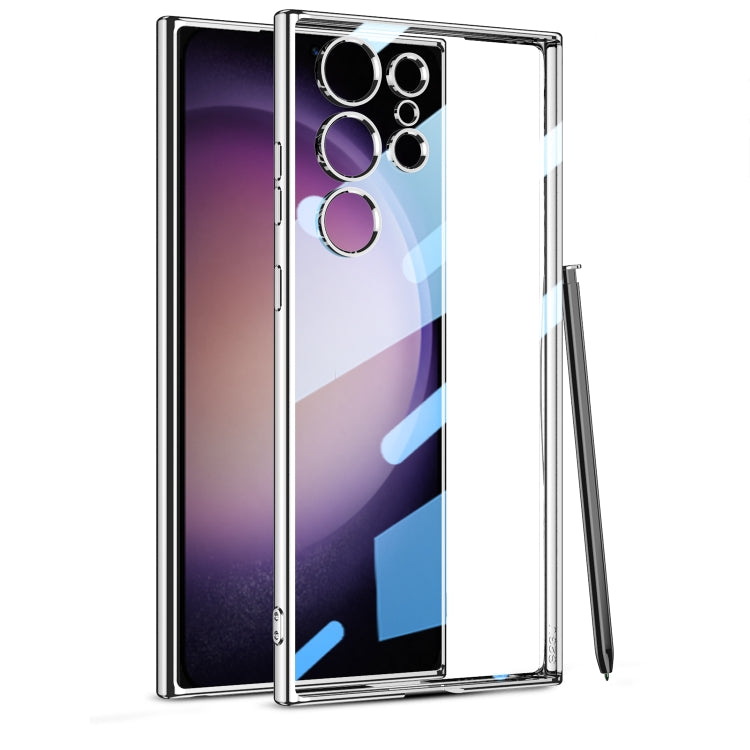 GKK Plating Transparent TPU Phone Case, Without pen, For Samsung Galaxy S24, For Samsung Galaxy S24 Ultra, For Samsung Galaxy S24+