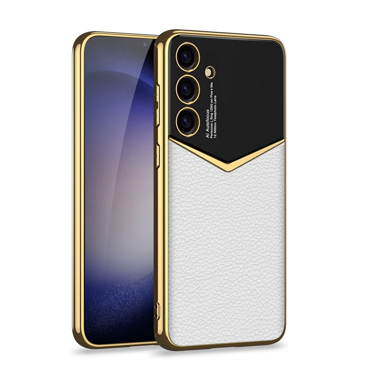 GKK Plating Soft TPU + Leather Full Coverage Phone Case without Pen, For Samsung Galaxy S24 Ultra 5G, For Samsung Galaxy S24+ 5G, For Samsung Galaxy S24 5G