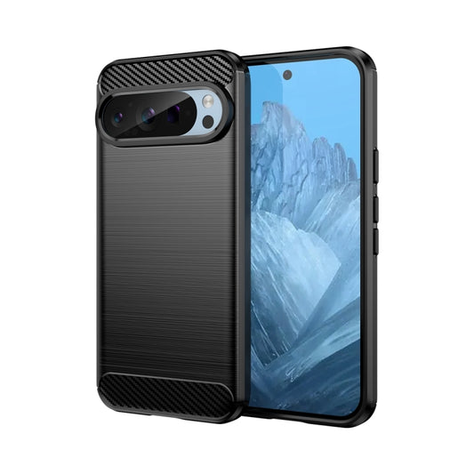 Carbon Fiber Brushed Texture TPU Phone Case, For Google Pixel 9 Pro 5G, For Google Pixel 9, For Google Pixel 8a