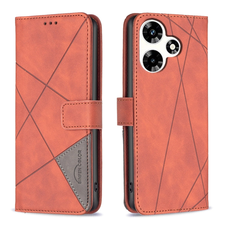 Magnetic Buckle Rhombus Texture Leather Phone Case, For Infinix Note 30 Pro, For Infinix Note 30 VIP, For Infinix Hot 30