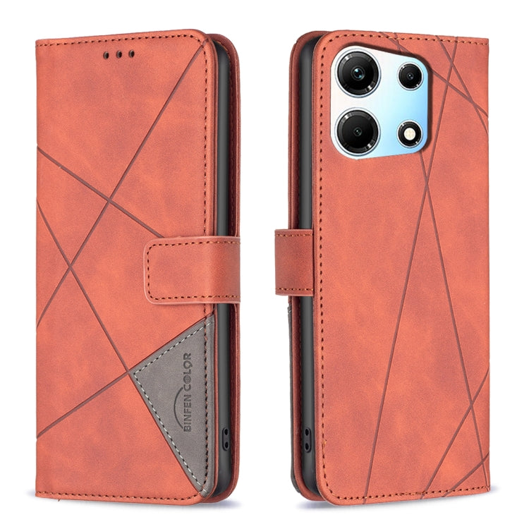 Magnetic Buckle Rhombus Texture Leather Phone Case, For Infinix Hot 40/40 Pro, For Infinix Hot 40i, For Infinix Smart 8, For Infinix Zero 30 4G, For Infinix Zero 30 5G, For Infinix Hot 30 Play NFC, For Infinix Note 30 5G, For Infinix Note 30i