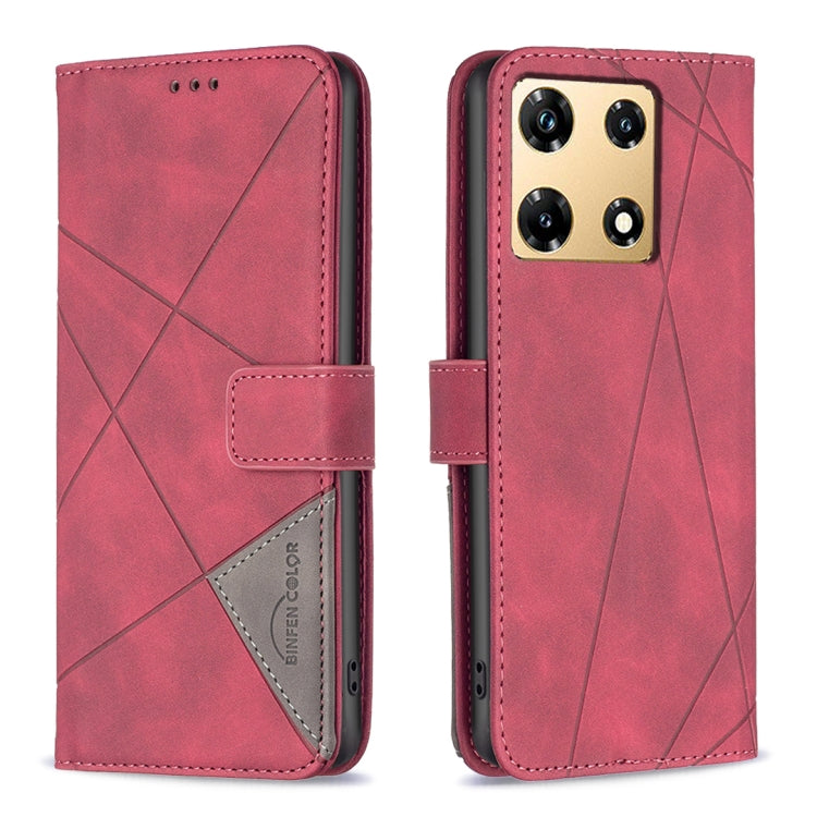 Magnetic Buckle Rhombus Texture Leather Phone Case, For Infinix Note 30 Pro, For Infinix Note 30 VIP, For Infinix Hot 30