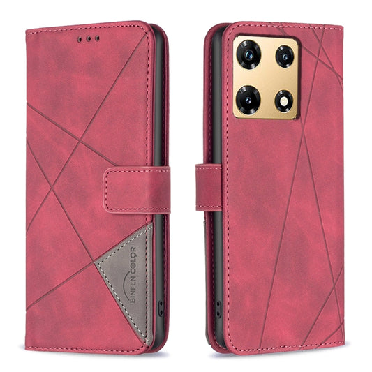 Magnetic Buckle Rhombus Texture Leather Phone Case, For Infinix Note 30 Pro, For Infinix Note 30 VIP, For Infinix Hot 30
