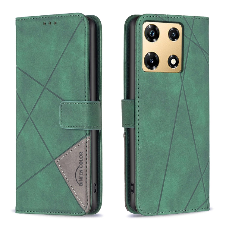 Magnetic Buckle Rhombus Texture Leather Phone Case, For Infinix Note 30 Pro, For Infinix Note 30 VIP, For Infinix Hot 30