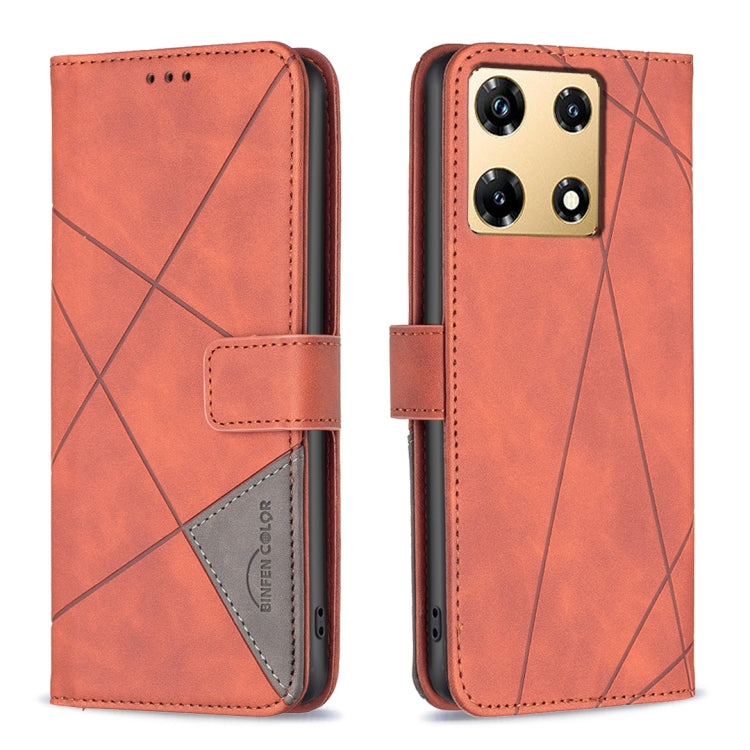 Magnetic Buckle Rhombus Texture Leather Phone Case, For Infinix Note 30 Pro, For Infinix Note 30 VIP, For Infinix Hot 30
