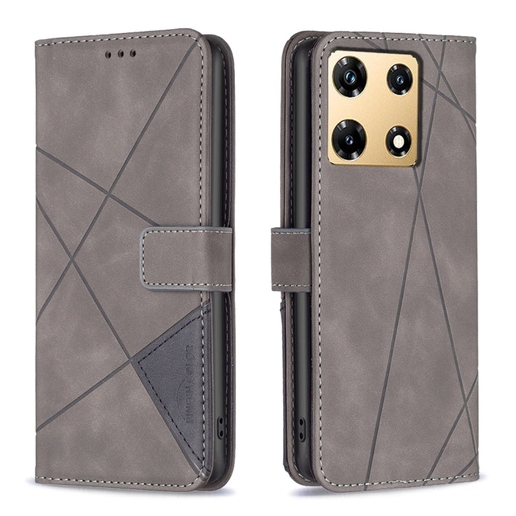 Magnetic Buckle Rhombus Texture Leather Phone Case, For Infinix Note 30 Pro, For Infinix Note 30 VIP, For Infinix Hot 30
