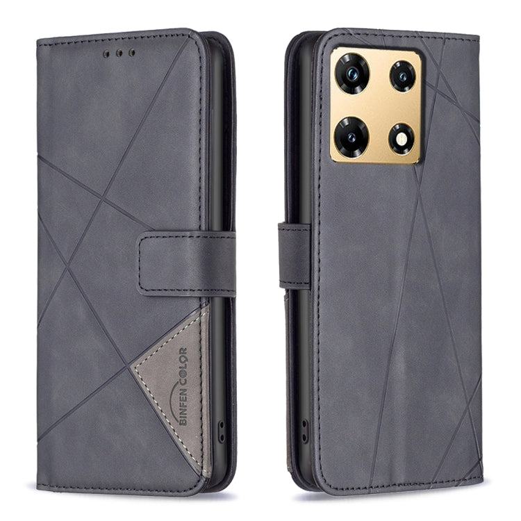 Magnetic Buckle Rhombus Texture Leather Phone Case, For Infinix Note 30 Pro, For Infinix Note 30 VIP, For Infinix Hot 30