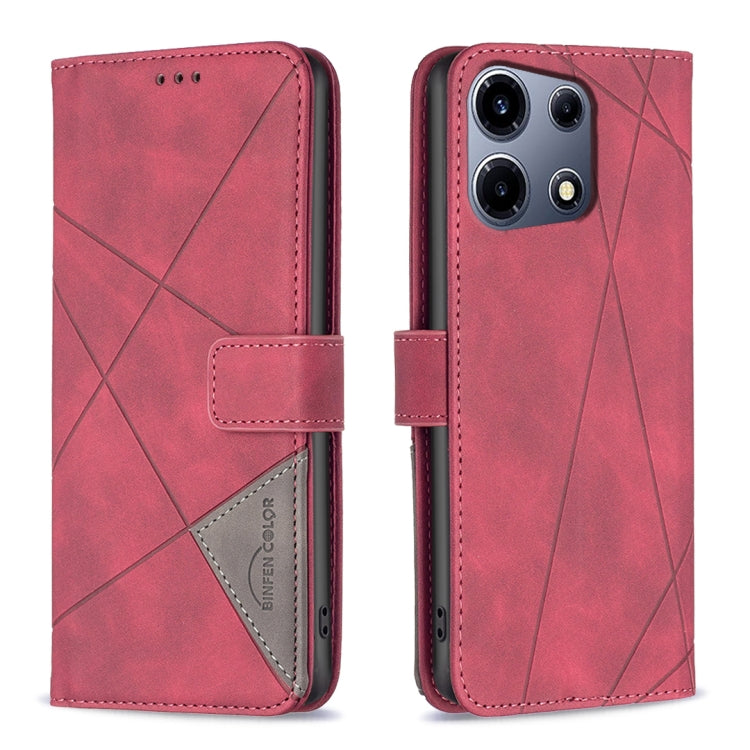 Magnetic Buckle Rhombus Texture Leather Phone Case, For Infinix Note 30 Pro, For Infinix Note 30 VIP, For Infinix Hot 30