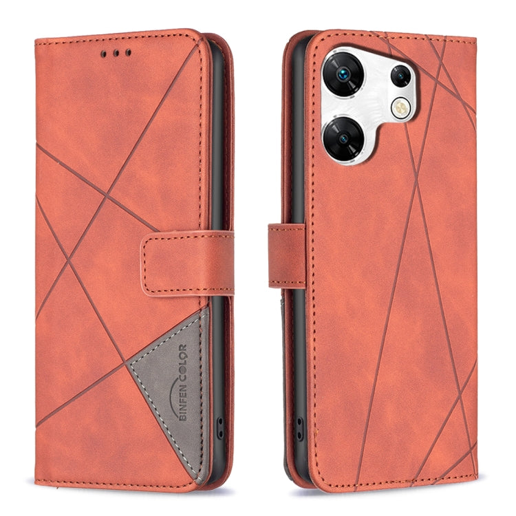 Magnetic Buckle Rhombus Texture Leather Phone Case, For Infinix Hot 40/40 Pro, For Infinix Hot 40i, For Infinix Smart 8, For Infinix Zero 30 4G, For Infinix Zero 30 5G, For Infinix Hot 30 Play NFC, For Infinix Note 30 5G, For Infinix Note 30i