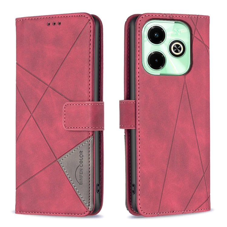 Magnetic Buckle Rhombus Texture Leather Phone Case, For Infinix Hot 40/40 Pro, For Infinix Hot 40i, For Infinix Smart 8, For Infinix Zero 30 4G, For Infinix Zero 30 5G, For Infinix Hot 30 Play NFC, For Infinix Note 30 5G, For Infinix Note 30i