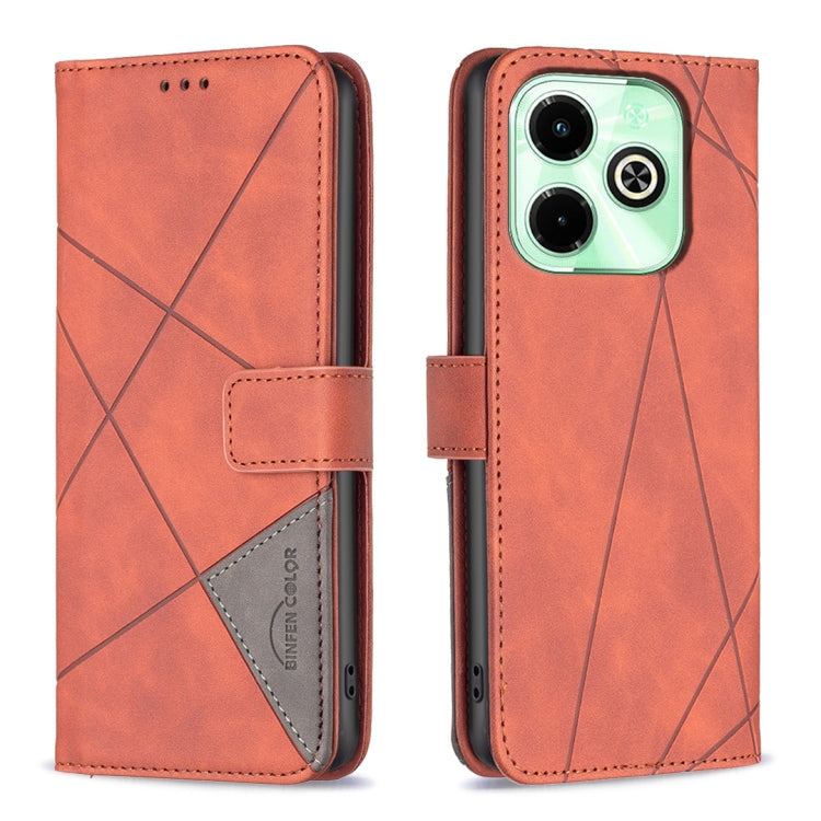 Magnetic Buckle Rhombus Texture Leather Phone Case, For Infinix Hot 40/40 Pro, For Infinix Hot 40i, For Infinix Smart 8, For Infinix Zero 30 4G, For Infinix Zero 30 5G, For Infinix Hot 30 Play NFC, For Infinix Note 30 5G, For Infinix Note 30i