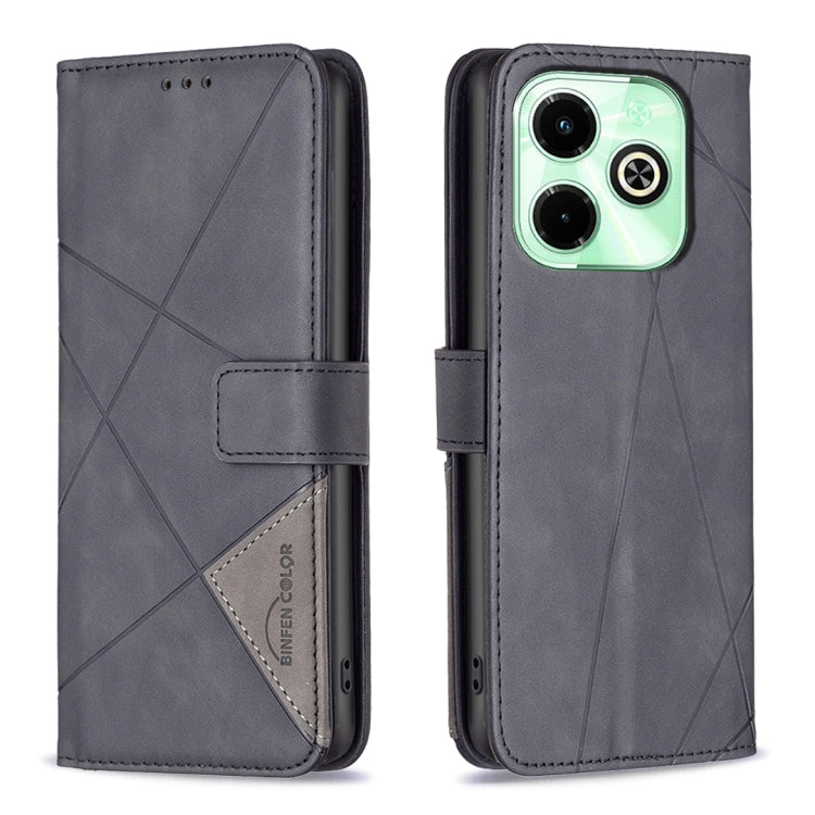 Magnetic Buckle Rhombus Texture Leather Phone Case, For Infinix Hot 40/40 Pro, For Infinix Hot 40i, For Infinix Smart 8, For Infinix Zero 30 4G, For Infinix Zero 30 5G, For Infinix Hot 30 Play NFC, For Infinix Note 30 5G, For Infinix Note 30i