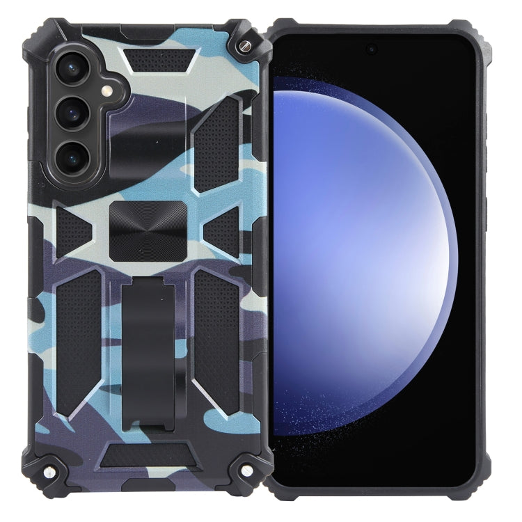 Camouflage Armor Kickstand TPU + PC Magnetic Phone Case, For Samsung Galaxy S23 FE 5G, For Samsung Galaxy S24 Ultra 5G, For Samsung Galaxy A55, For Samsung Galaxy S24+ 5G, For Samsung Galaxy A35, For Samsung Galaxy S24 5G, For Samsung Galaxy A15       ...