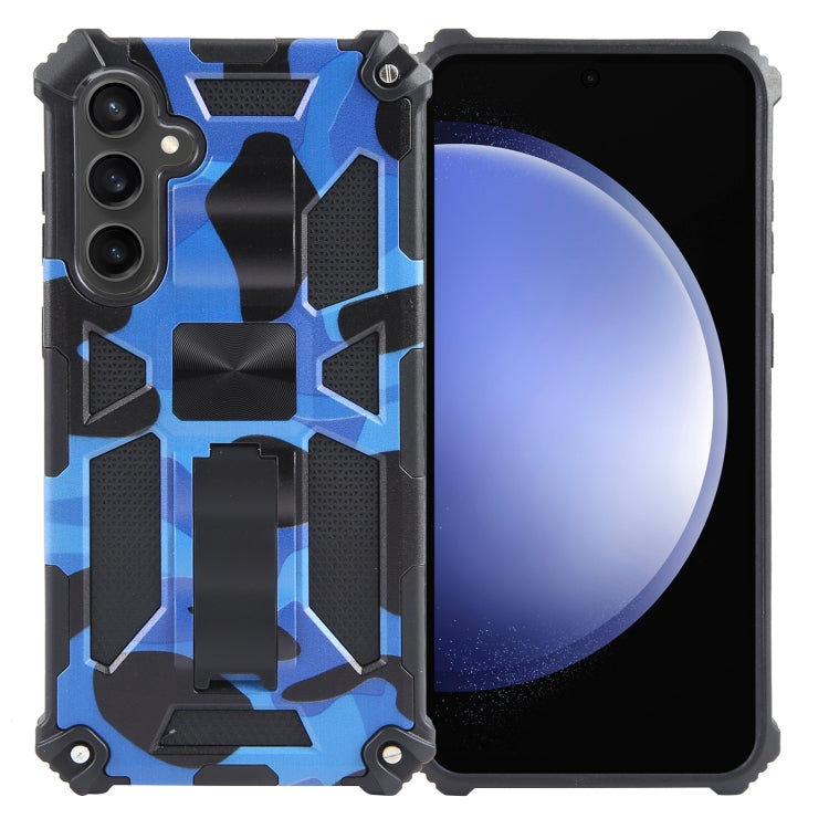 Camouflage Armor Kickstand TPU + PC Magnetic Phone Case, For Samsung Galaxy S23 FE 5G, For Samsung Galaxy S24 Ultra 5G, For Samsung Galaxy A55, For Samsung Galaxy S24+ 5G, For Samsung Galaxy A35, For Samsung Galaxy S24 5G, For Samsung Galaxy A15       ...