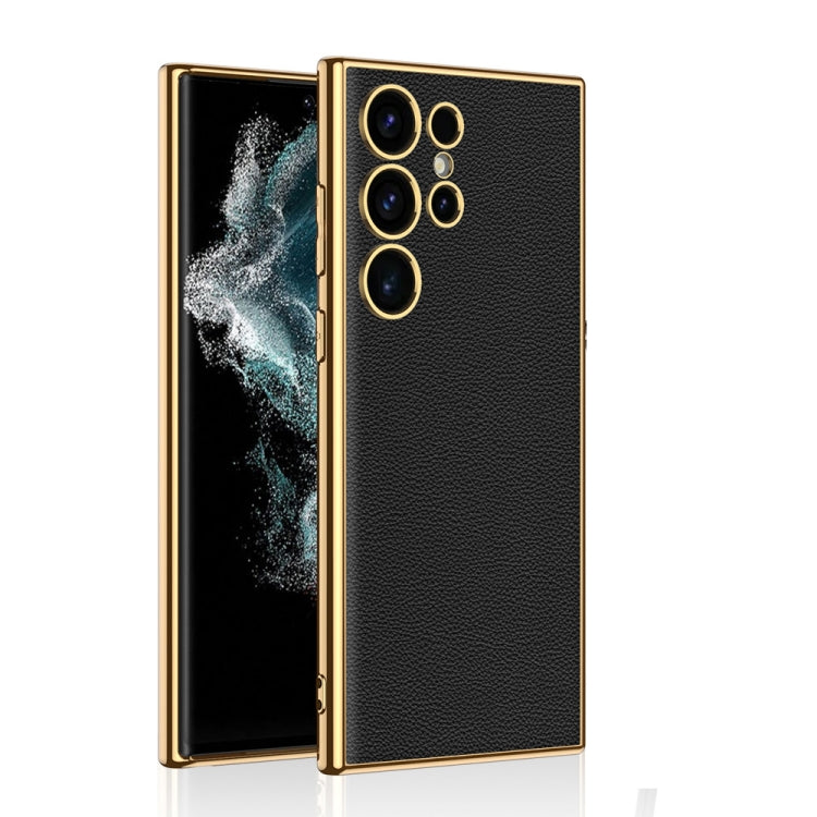 GKK Plating TPU + Leather Full Coverage Phone Case, For Samsung Galaxy S24 Ultra 5G, For Samsung Galaxy S24+ 5G, For Samsung Galaxy S24 5G