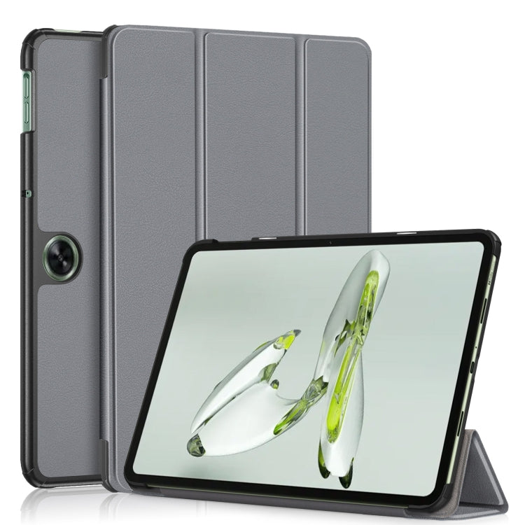 Custer Solid Color 3-fold Holder Smart Leather Tablet Case, For OnePlus Pad Go / OPPO Pad Air2 / Neo, For OnePlus Pad Pro / Pad 2