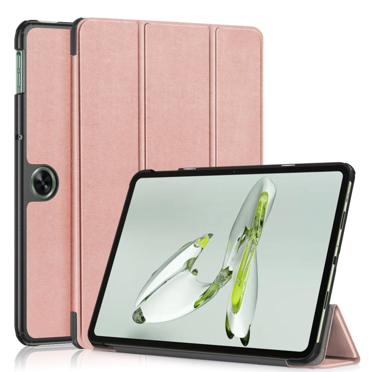 Custer Solid Color 3-fold Holder Smart Leather Tablet Case, For OnePlus Pad Go / OPPO Pad Air2 / Neo, For OnePlus Pad Pro / Pad 2