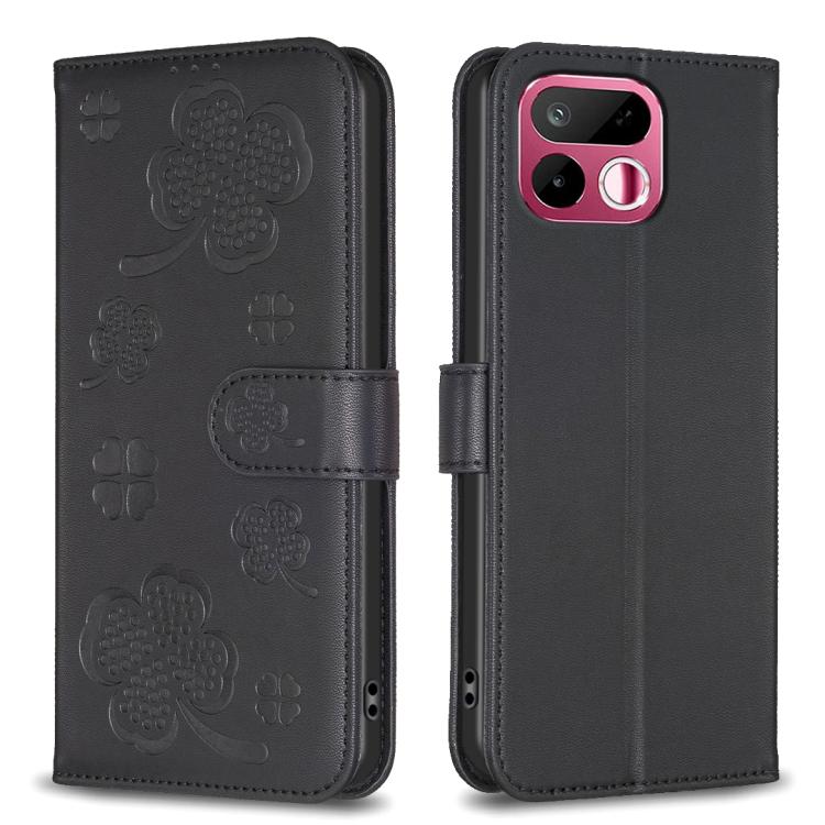 Four-leaf Embossed Leather Phone Case, For Realme 16T 5G, For Realme C53, For Realme C55, For Realme C33, For Realme C35