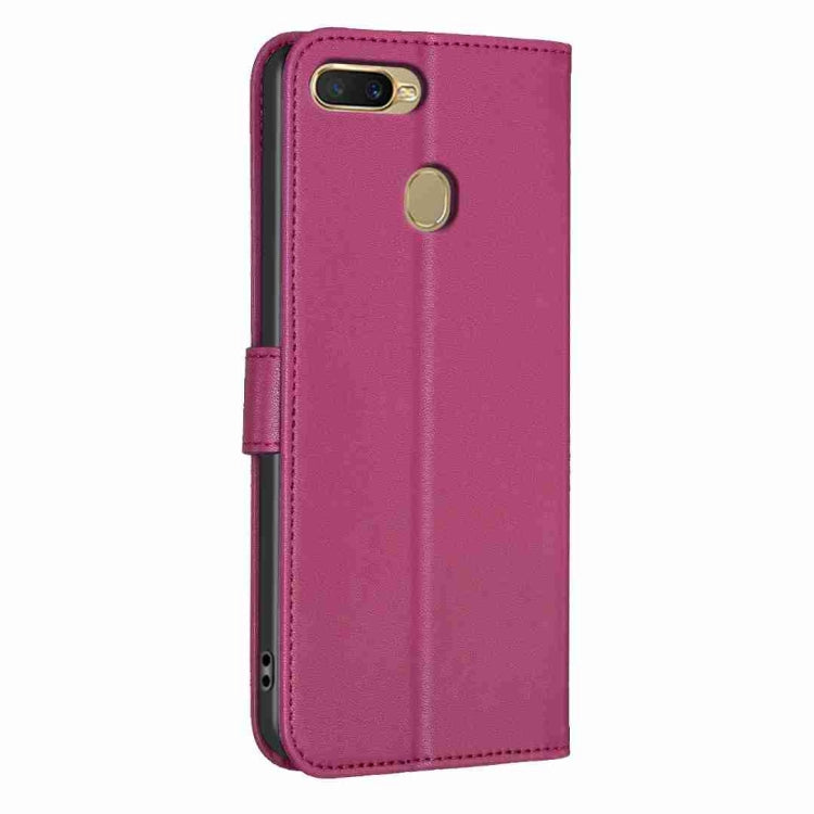 Four-leaf Embossed Leather Phone Case, For OPPO A7, For OPPO A59 5G