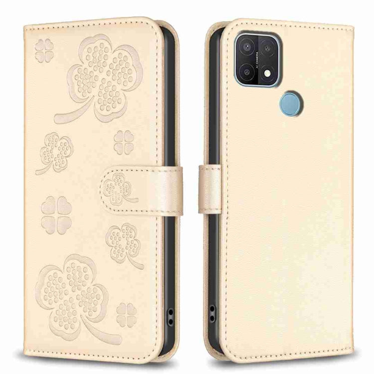 Four-leaf Embossed Leather Phone Case, For OPPO A15, For OPPO A92 / A72 / A52, For OPPO A7, For OPPO A59 5G