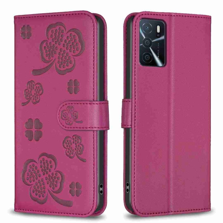 Four-leaf Embossed Leather Phone Case, For OPPO Find X5 Pro, For OPPO Find X5, For OPPO Reno7 5G / Find X5 Lite, For OPPO A16 / A16s / A54s, For OPPO A94 4G / Reno5 F / F19 Pro, For OPPO A94 5G / Reno5 Z / F19 Pro+, For OPPO A74 5G / A93 5G / A54 5G   ...
