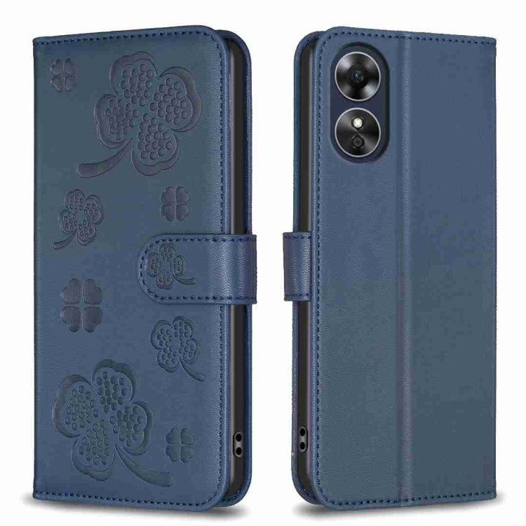Four-leaf Embossed Leather Phone Case, For OPPO A78 5G, For OPPO A98 5G, For OPPO A17, For OPPO A57 4G, For OPPO A96 5G / Reno7 Z, For OPPO A76 5G / A36 4G, For OPPO Find X5 Pro, For OPPO Find X5