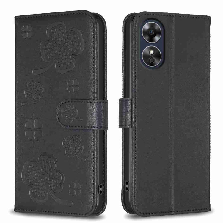 Four-leaf Embossed Leather Phone Case, For OPPO A78 5G, For OPPO A98 5G, For OPPO A17, For OPPO A57 4G, For OPPO A96 5G / Reno7 Z, For OPPO A76 5G / A36 4G, For OPPO Find X5 Pro, For OPPO Find X5