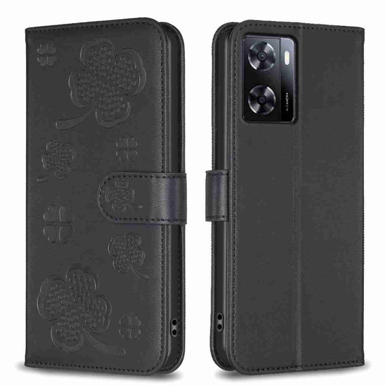Four-leaf Embossed Leather Phone Case, For OPPO A78 5G, For OPPO A98 5G, For OPPO A17, For OPPO A57 4G, For OPPO A96 5G / Reno7 Z, For OPPO A76 5G / A36 4G, For OPPO Find X5 Pro, For OPPO Find X5