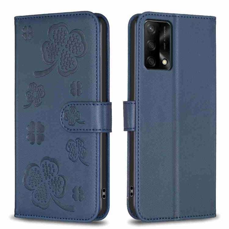 Four-leaf Embossed Leather Phone Case, For OPPO Reno7 5G / Find X5 Lite, For OPPO A16 / A16s / A54s, For OPPO A94 4G / Reno5 F / F19 Pro, For OPPO A94 5G / Reno5 Z / F19 Pro+, For OPPO A74 5G / A93 5G / A54 5G, For OPPO A74 4G / F19 4G, For OPPO A15   ...