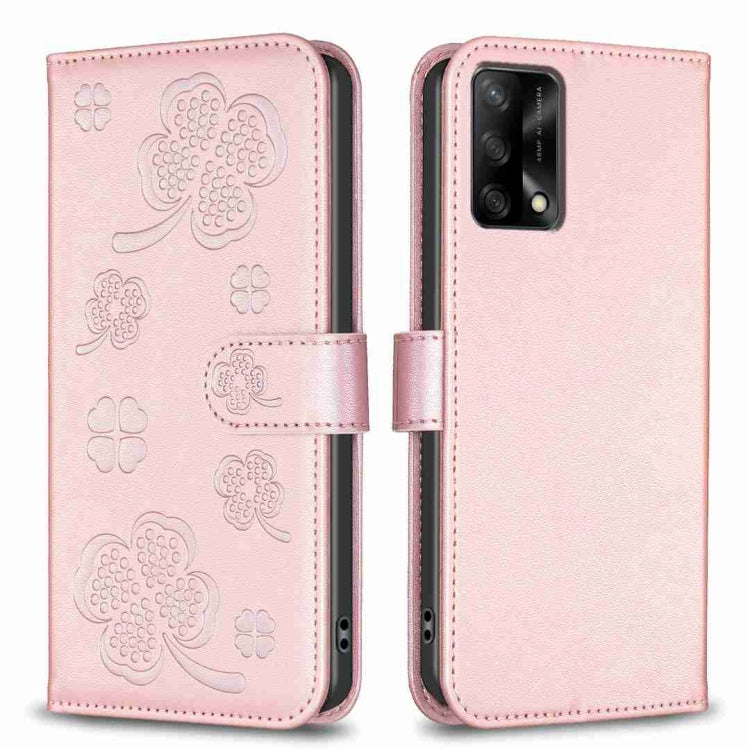 Four-leaf Embossed Leather Phone Case, For OPPO Reno7 5G / Find X5 Lite, For OPPO A16 / A16s / A54s, For OPPO A94 4G / Reno5 F / F19 Pro, For OPPO A94 5G / Reno5 Z / F19 Pro+, For OPPO A74 5G / A93 5G / A54 5G, For OPPO A74 4G / F19 4G, For OPPO A15   ...