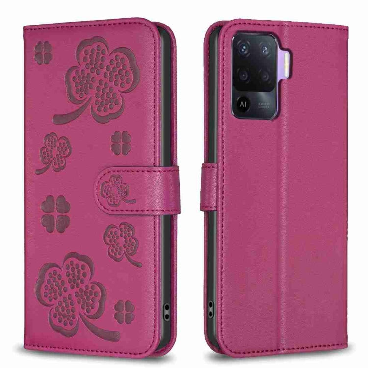 Four-leaf Embossed Leather Phone Case, For OPPO A78 5G, For OPPO A98 5G, For OPPO A17, For OPPO A57 4G, For OPPO A96 5G / Reno7 Z, For OPPO A76 5G / A36 4G, For OPPO Find X5 Pro, For OPPO Find X5