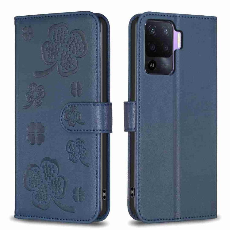 Four-leaf Embossed Leather Phone Case, For OPPO A78 5G, For OPPO A98 5G, For OPPO A17, For OPPO A57 4G, For OPPO A96 5G / Reno7 Z, For OPPO A76 5G / A36 4G, For OPPO Find X5 Pro, For OPPO Find X5