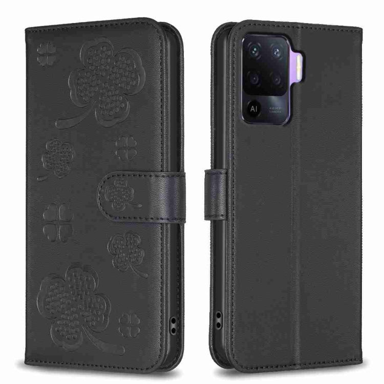 Four-leaf Embossed Leather Phone Case, For OPPO A78 5G, For OPPO A98 5G, For OPPO A17, For OPPO A57 4G, For OPPO A96 5G / Reno7 Z, For OPPO A76 5G / A36 4G, For OPPO Find X5 Pro, For OPPO Find X5