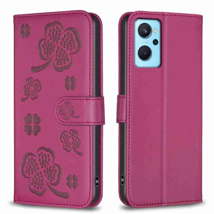 Four-leaf Embossed Leather Phone Case, For OPPO Reno7 5G / Find X5 Lite, For OPPO A16 / A16s / A54s, For OPPO A94 4G / Reno5 F / F19 Pro, For OPPO A94 5G / Reno5 Z / F19 Pro+, For OPPO A74 5G / A93 5G / A54 5G, For OPPO A74 4G / F19 4G, For OPPO A15   ...