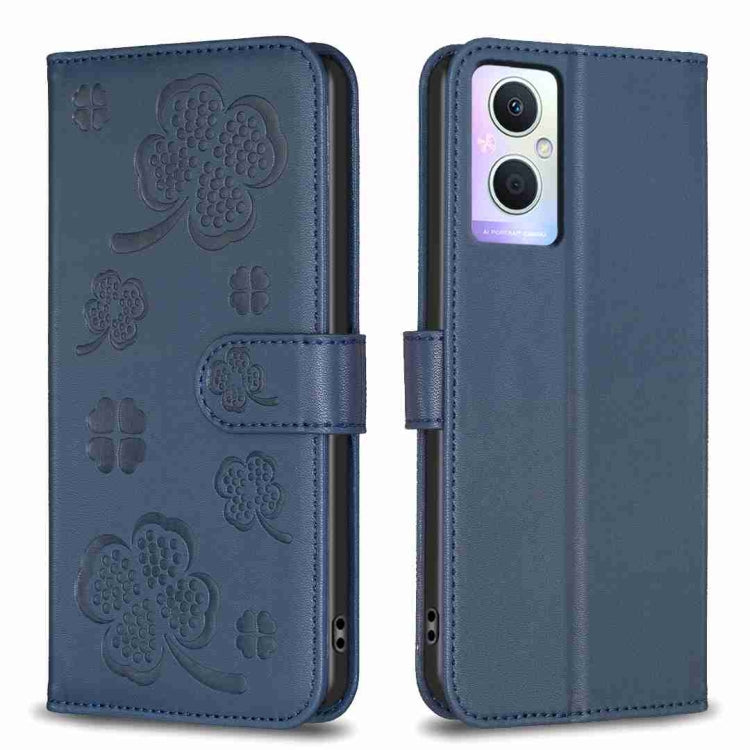 Four-leaf Embossed Leather Phone Case, For OPPO A78 5G, For OPPO A98 5G, For OPPO A17, For OPPO A57 4G, For OPPO A96 5G / Reno7 Z, For OPPO A76 5G / A36 4G, For OPPO Find X5 Pro, For OPPO Find X5